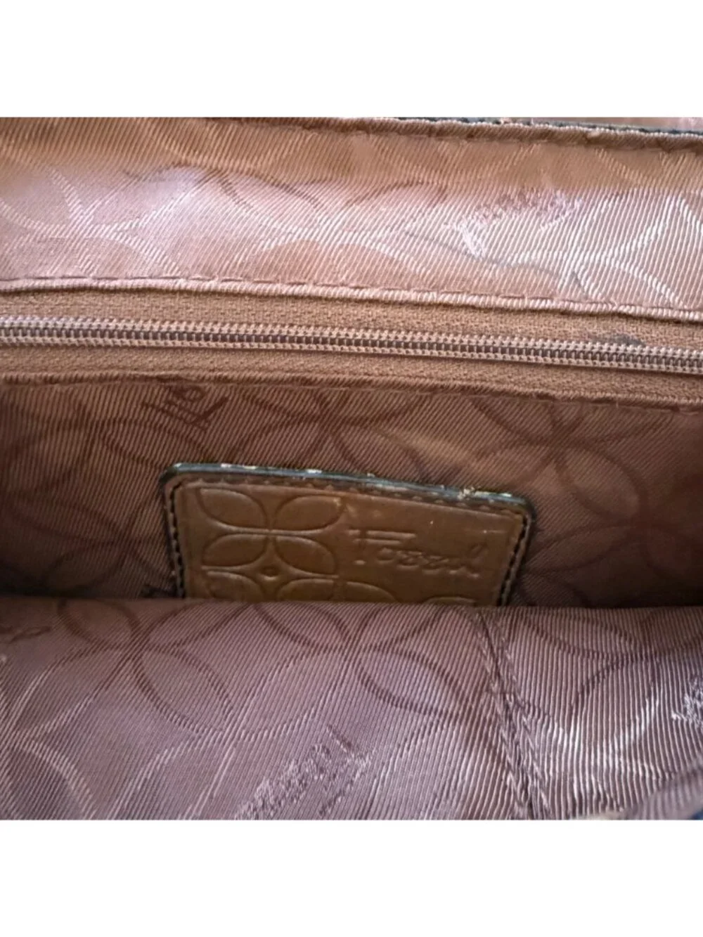 Fossil Brown Leather Crossbody Bag Boho Western